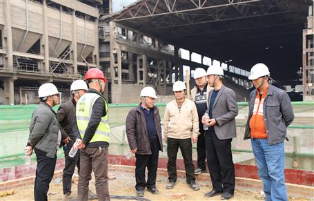 唐峰、何勇到魚峰水泥技改項目調(diào)研指導