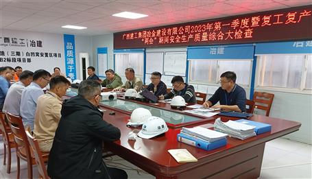 何勇到冶建桂海分公司項(xiàng)目開(kāi)展安全生產(chǎn)質(zhì)量大檢查